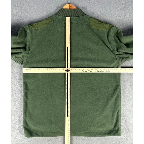 Beretta Jacket Mens Large Green Fleece Shoulder Patch Pocket Upland Game Hunting - Picture 5 of 8